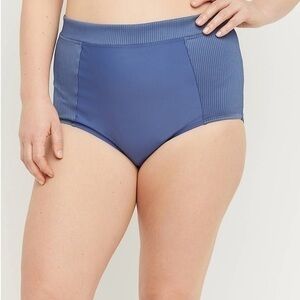 Lane Bryant NWOT High-Waist Swim- Ribbed P…